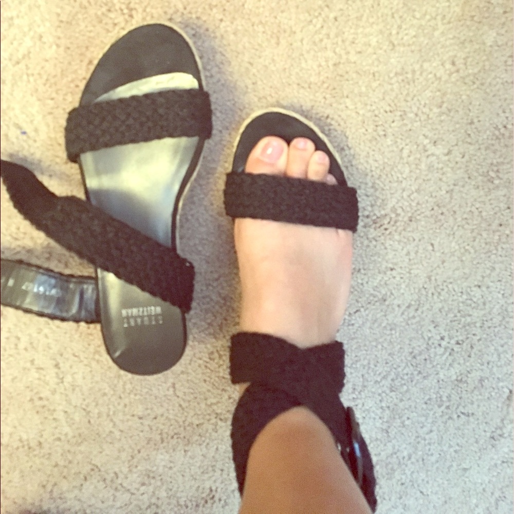 Stuart Weitzman black espadrilles size 6