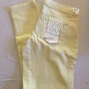 Light yellow skinny jeans size 9
