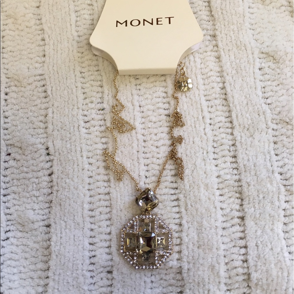NWT Monet Rhinestone Necklace