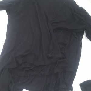 This is a black short cardigin