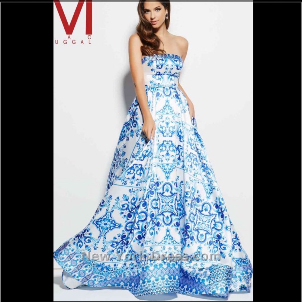 Brand new, never worn Mac Duggal gown. - Picture 1 of 5