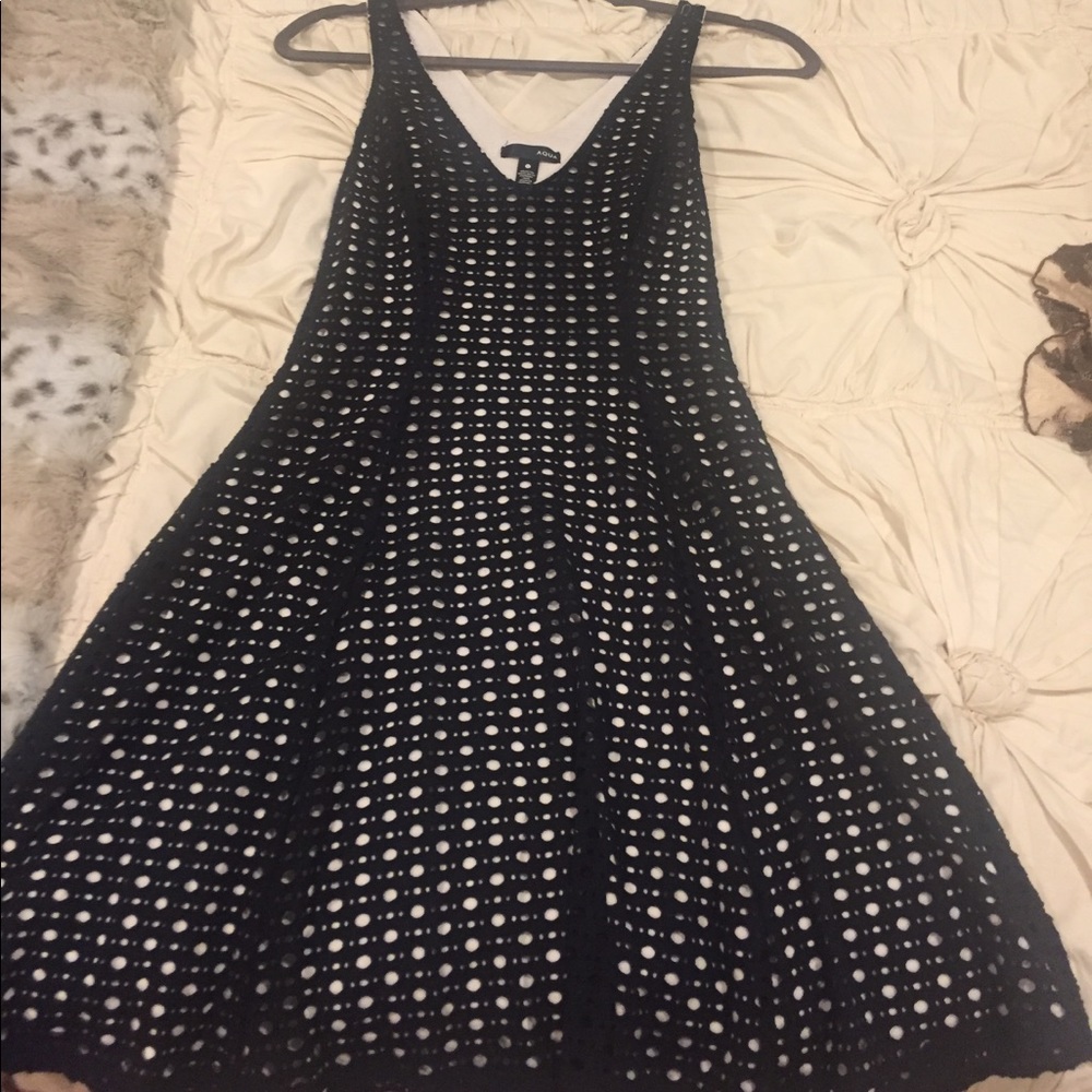 Aqua knit dress