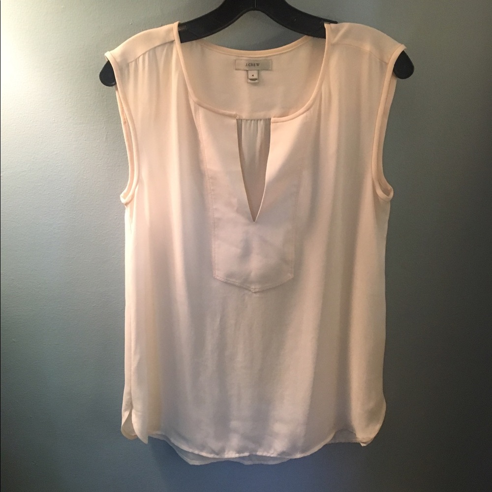 Jcrew cream tank top blouse