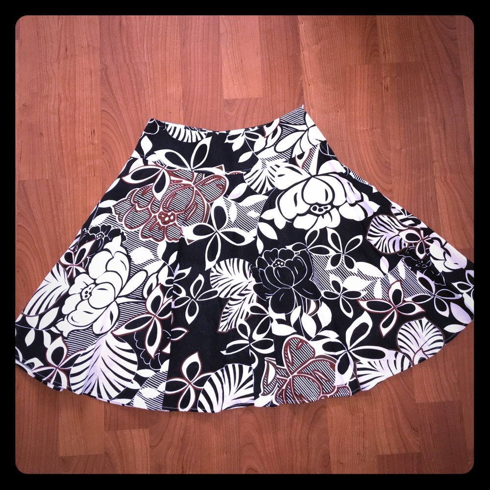 Large Print Floral Skirt