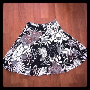 Large Print Floral Skirt