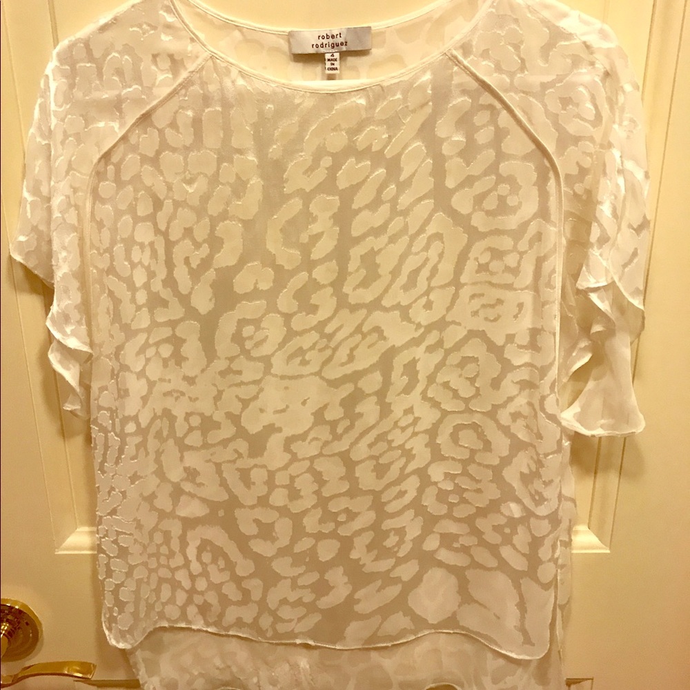 Robert Rodriguez animal print blouse. Stunning!