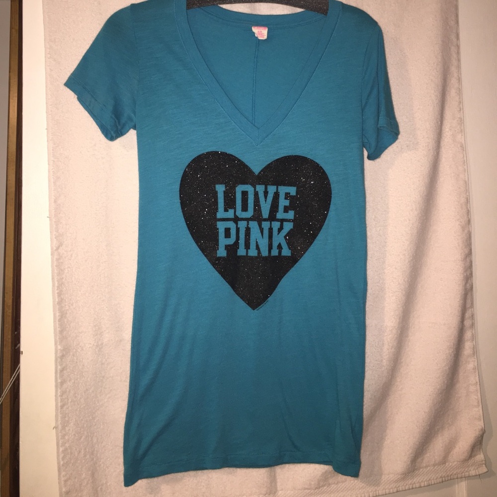 PINK Small Blue LOVE PINK Comfy T-Shirt