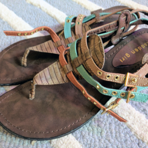 Madden girl wedge multicolor faux alligator sandal