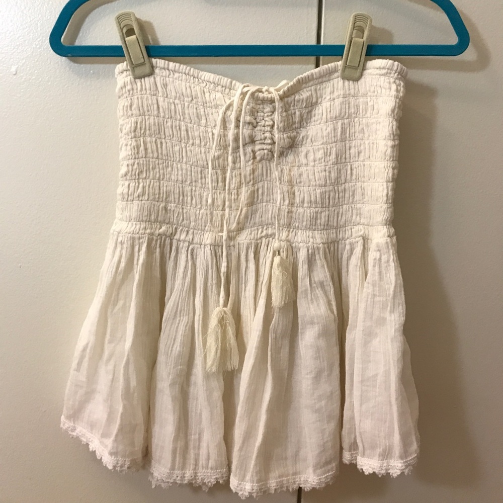 White strapless/halter tank