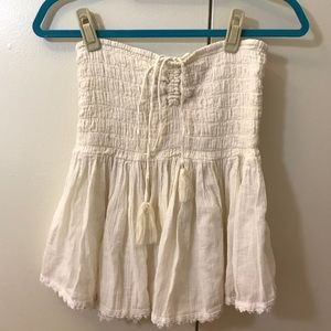 White strapless/halter tank