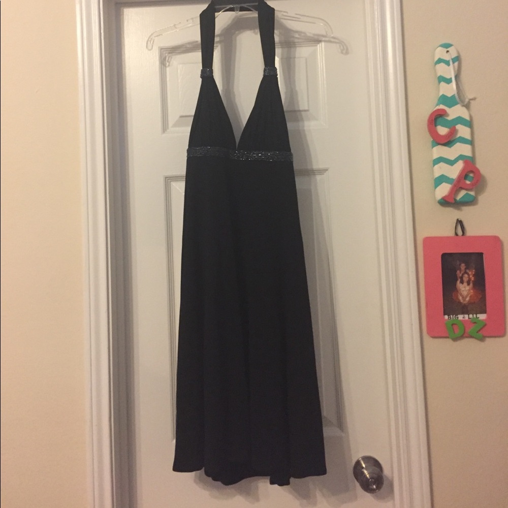 Black Express Halter Dress
