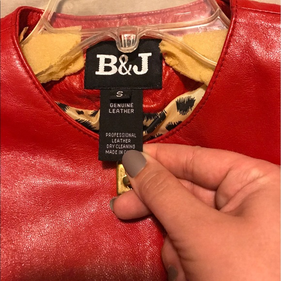 Red Leather Jacket - Picture 2 of 4