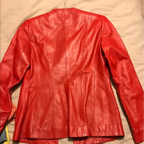 Red Leather Jacket - Picture 4 of 4