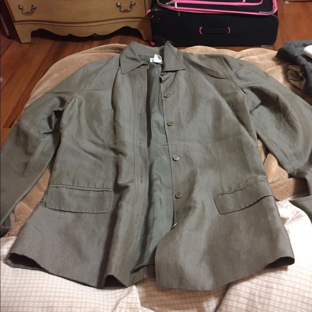 Army Green Anne Taylor Loft Jacket