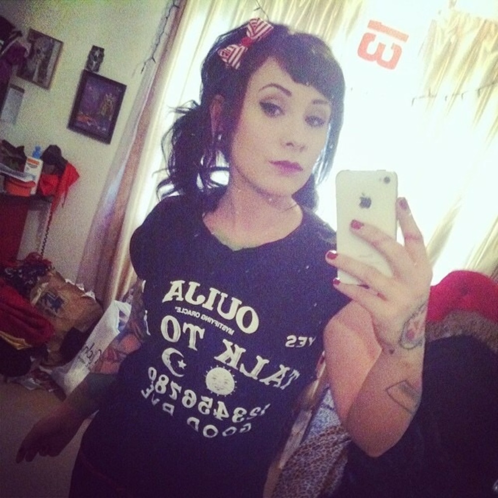 Ouija occult cut out shirt