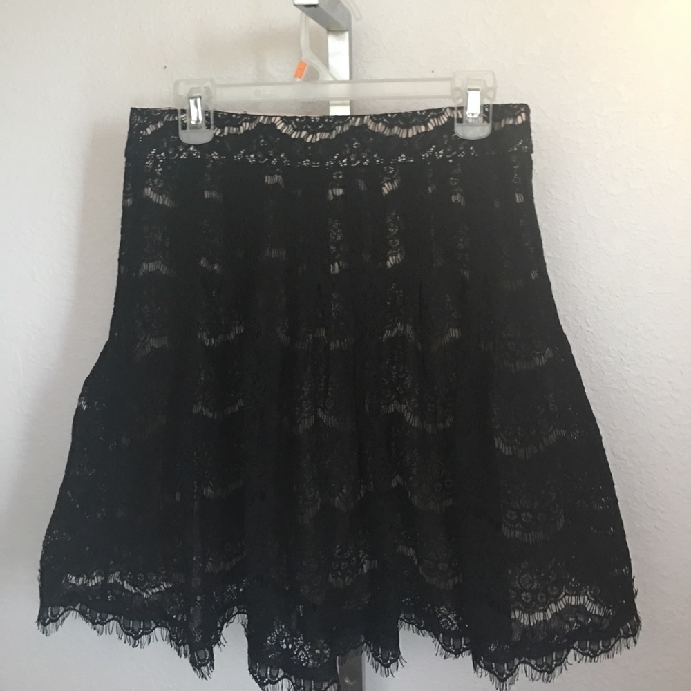 One black and champagne skirt