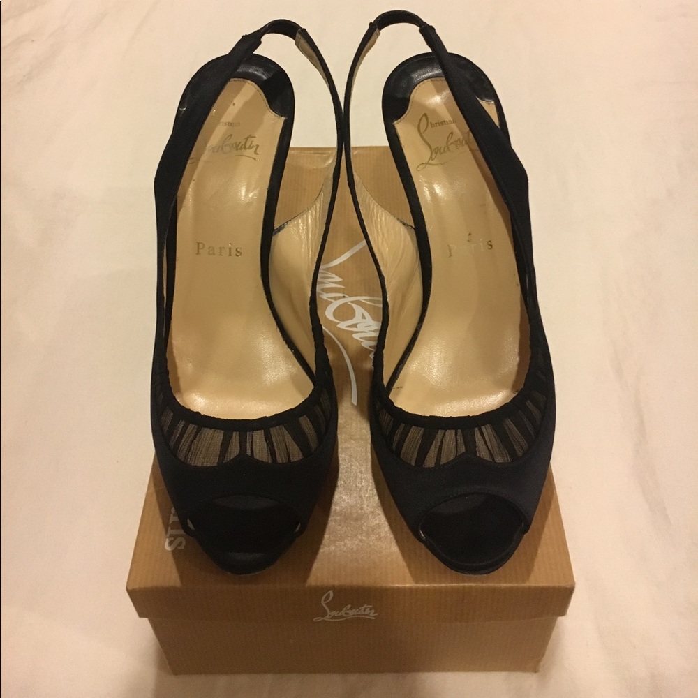 Christian Louboutin Roumana Crepe Satin Heels