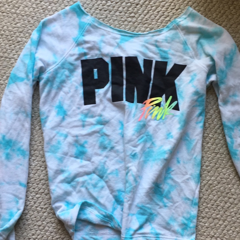 VS PINK tie dye off the shoulder