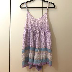 Purple pattern romper
