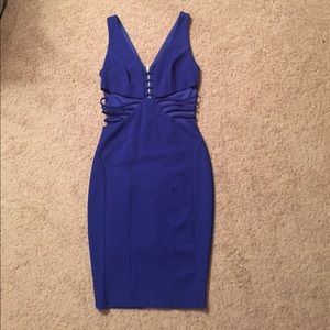 Sexy Navy Blue Cut Out Dress