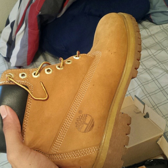 Size 8 pair of premium wheat timbs main image 4