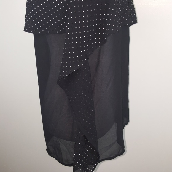 Cache Gold Jewelry Chain Straps Layered Blouse - Picture 5 of 8