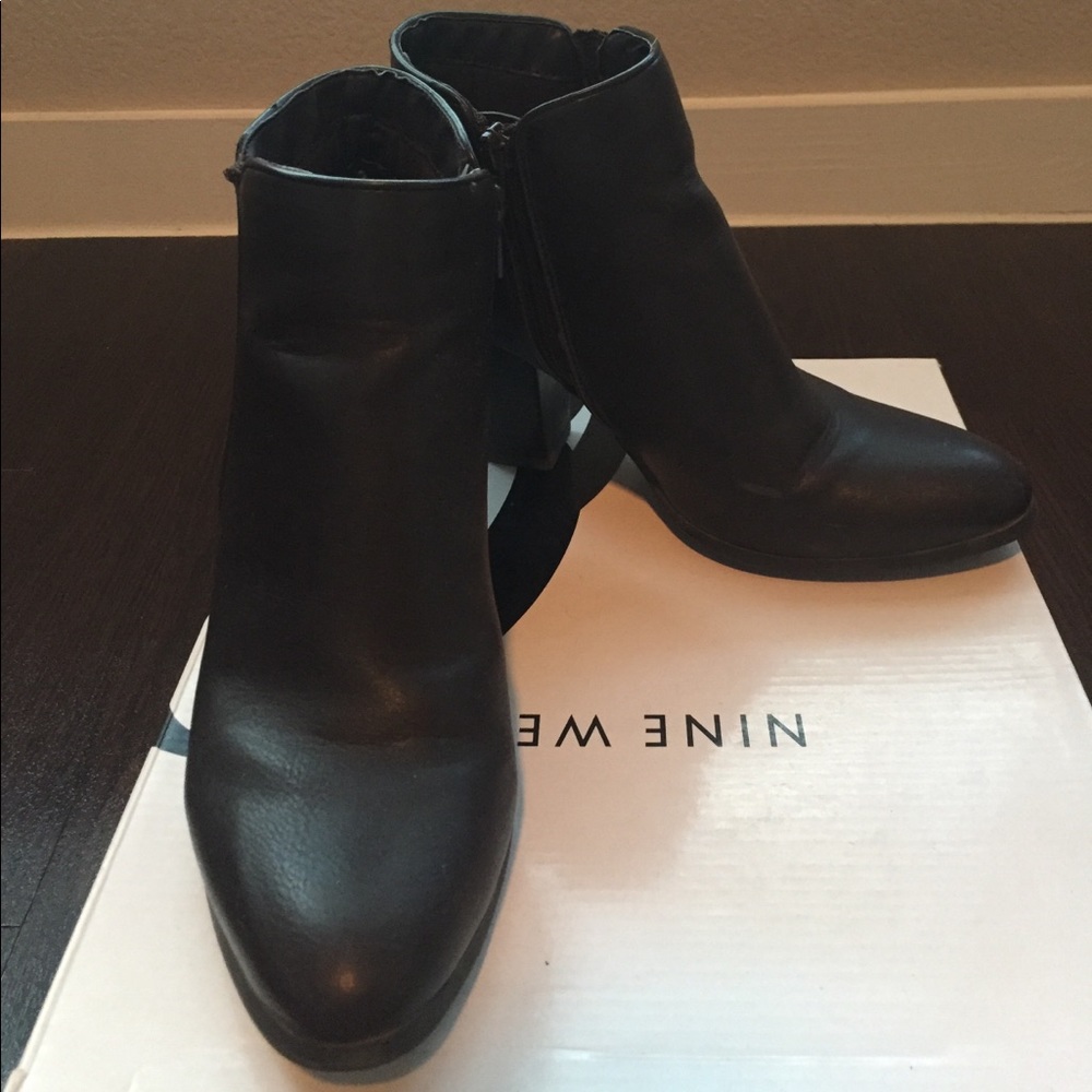 NINE WEST - Dark brown ankle boots with inner zip
