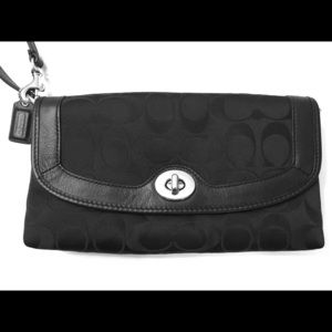 NWOT Black Coach wristlet