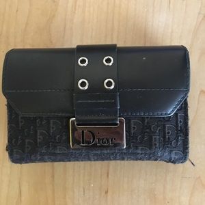 Christian Dior Black monogram wallet USED