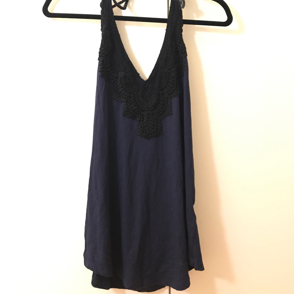Navy halter top
