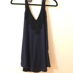 Navy halter top