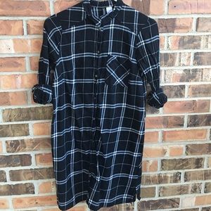 H&M plaid flannel dress