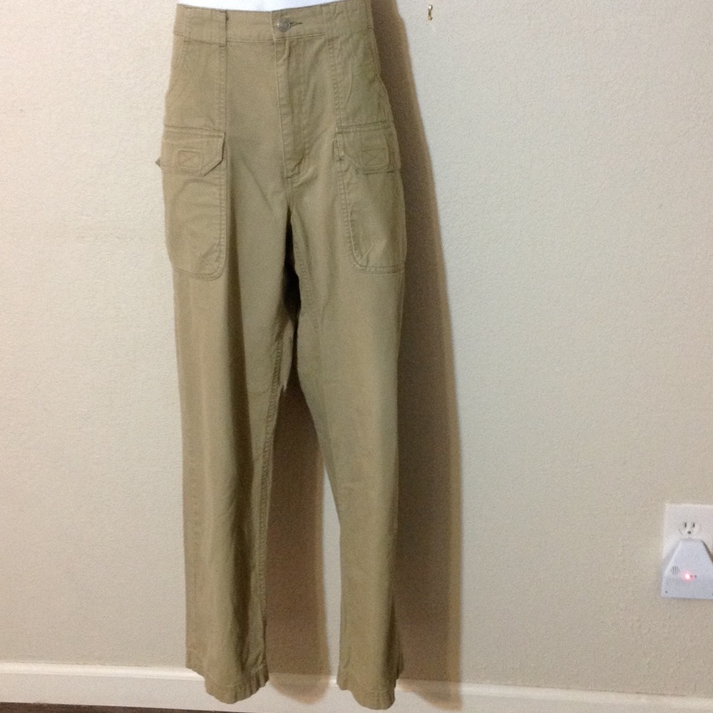 REI khaki hiking cargo pants
