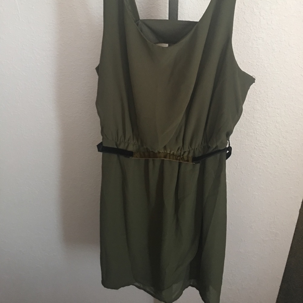 A hunter green dress