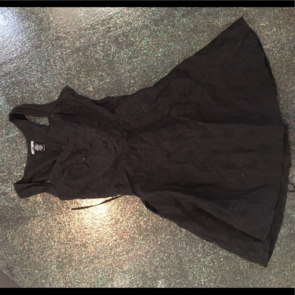 Hot topic black skull corset dress
