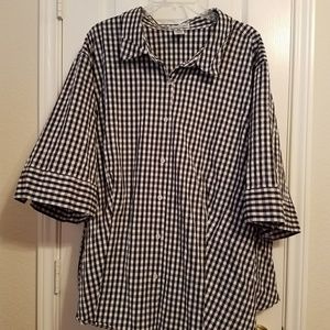 Jessica London Plaid Button Down shirt