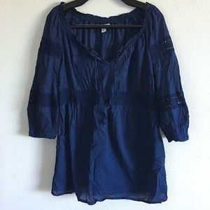 Women's maternity boho tunic 3/4 sleeve size large