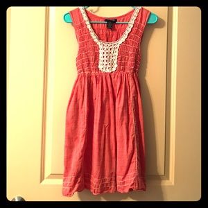 Petite Medium red and white sun dress