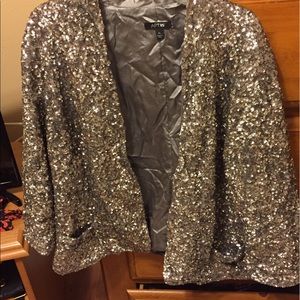 Sequin silver jacket **Final price no less**