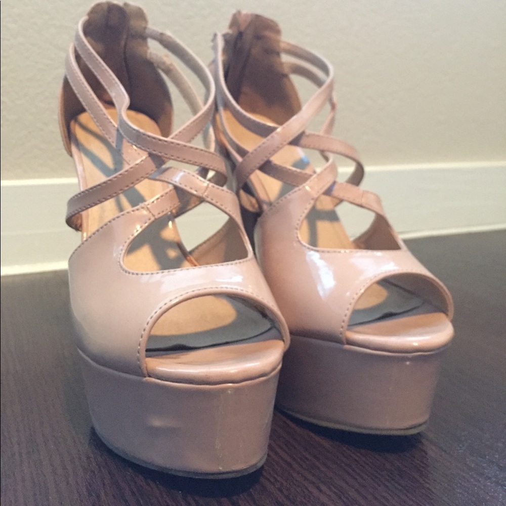 Forever 21 - Nude Crisscross Pumps size 9