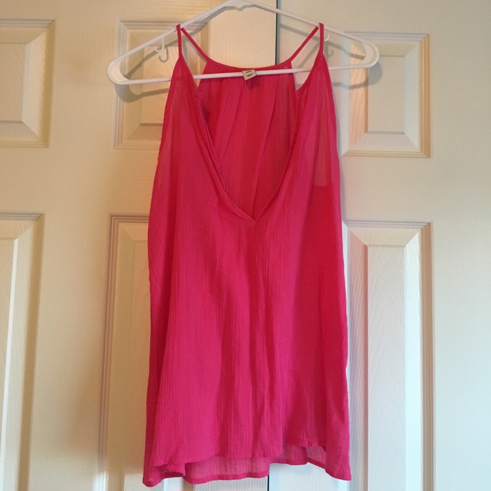 Bright pink tank!