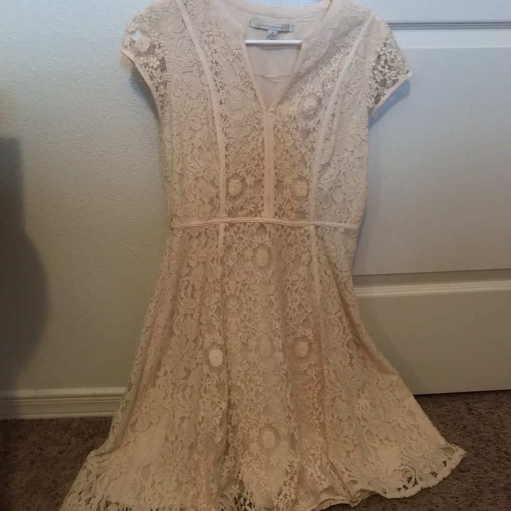Lace cream dress