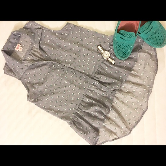 Mossimo Sheer Gray Sleeveless Rabbit Top Size L - Picture 1 of 4