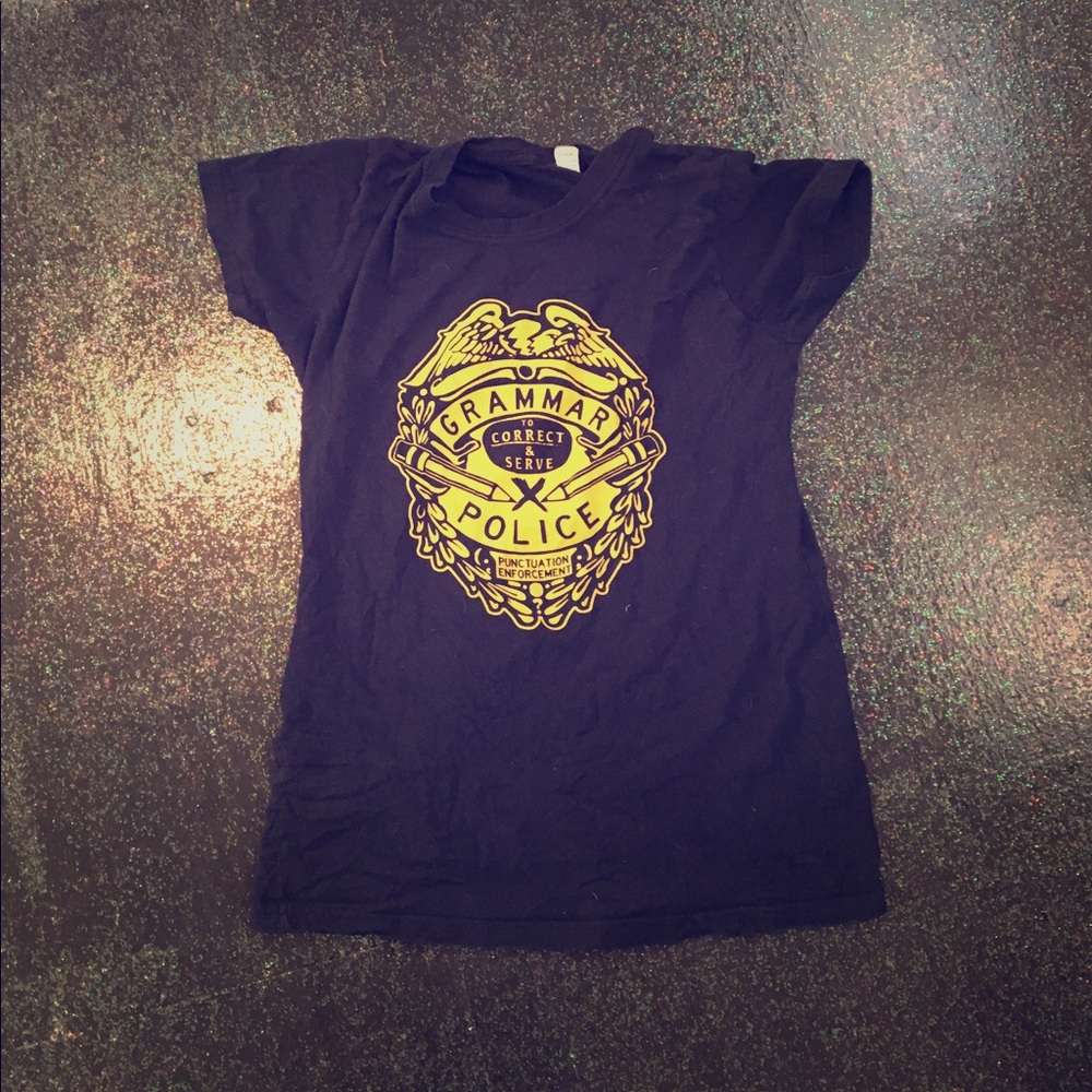 Graphic tee funny grammar police