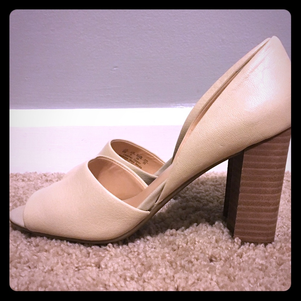 Franco Sarto "Emma" Peep-toe Block Heel Pump