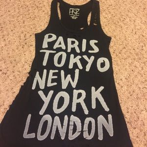 FRZ Target Black Tank Top