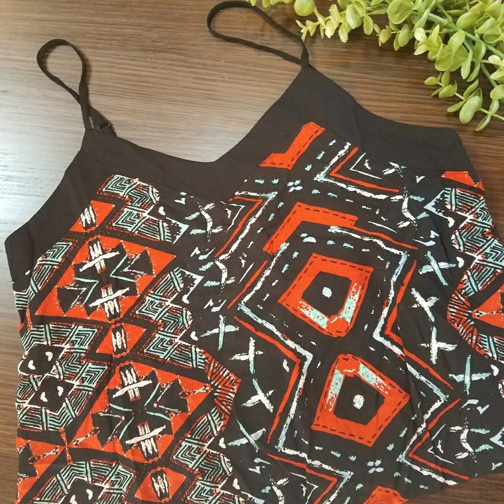 Tribal geometric patterned  tank