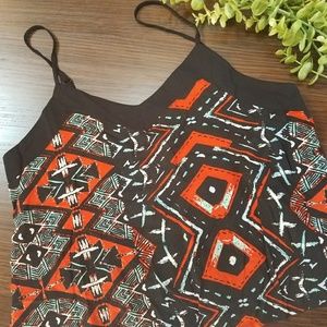 Tribal geometric patterned  tank