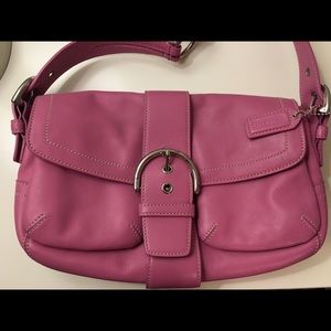 Pink Coach leather bag