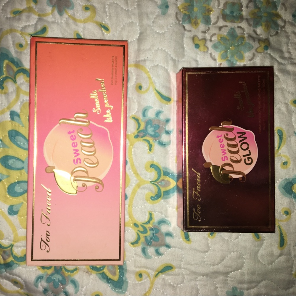 Too faced sweet peach pallet bundle.
